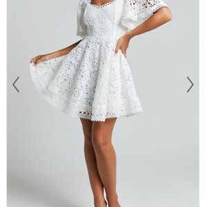 Elegant White Lace Dress